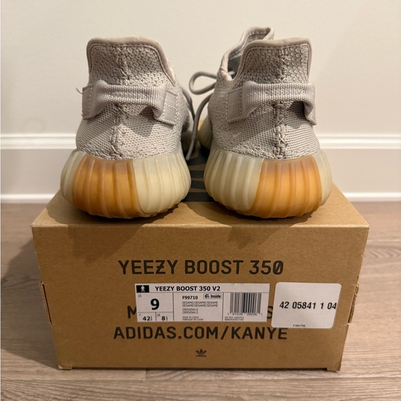 Sesame Yeezy Boost 350 Sneakers - Picture 2 of 3